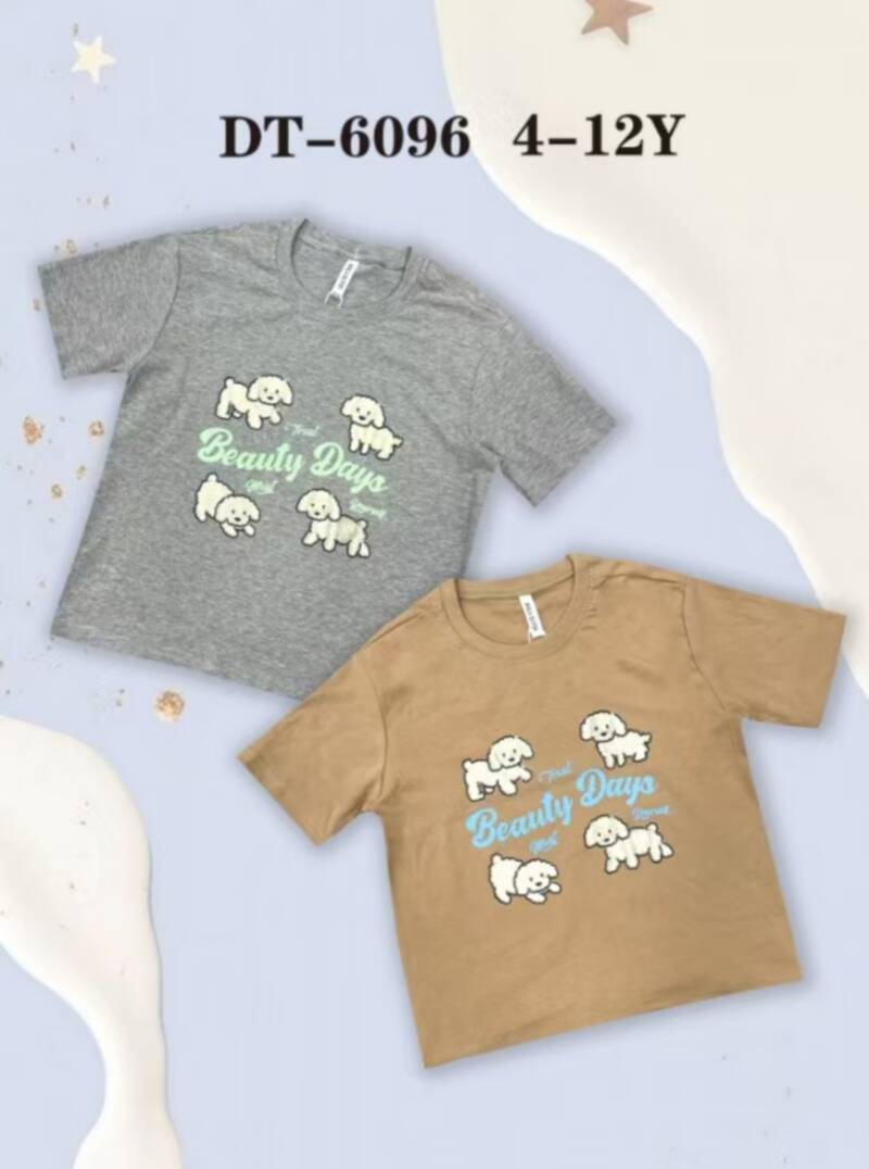 Bluzka dziewczęcy. Roz 4-12, Mix Kolor Paczka 5 szt.